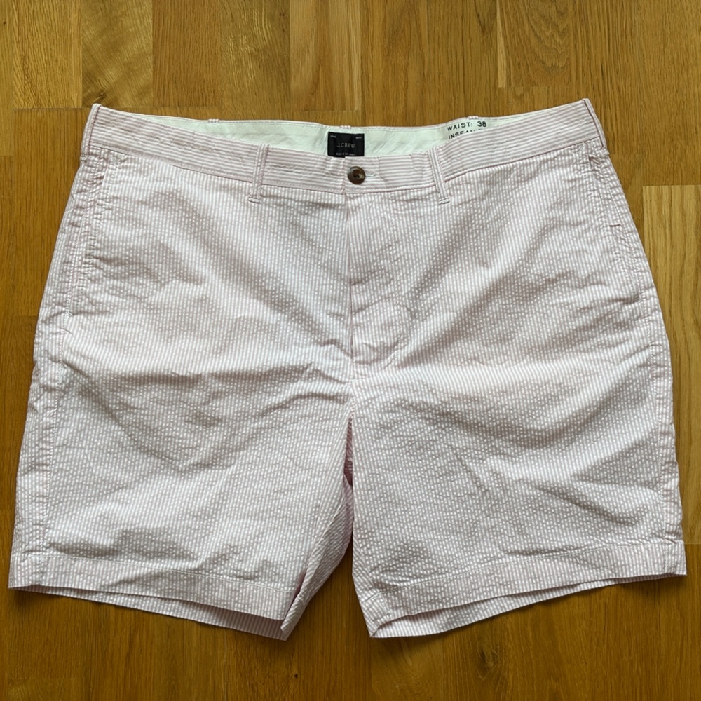J.Crew Pink and White Striped shorts